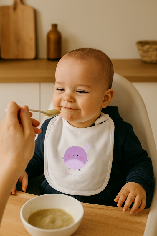 Bavoir "Poussin" - blanc