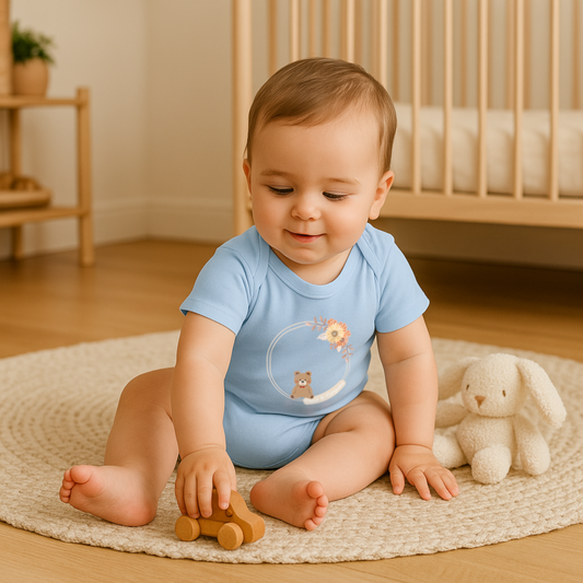Body "Câlins nounours" - ciel - Bébé