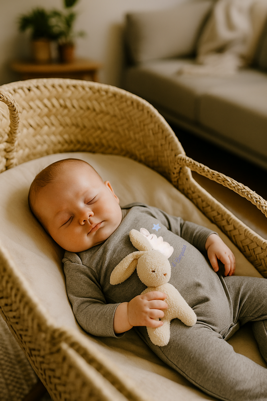 Grenouillère "Rêves bleus" - gris chiné - bébé couffin