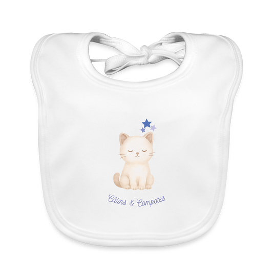 Bavoir "Chaton" - blanc