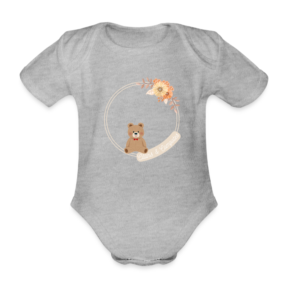 Body "Câlins nounours" - gris chiné