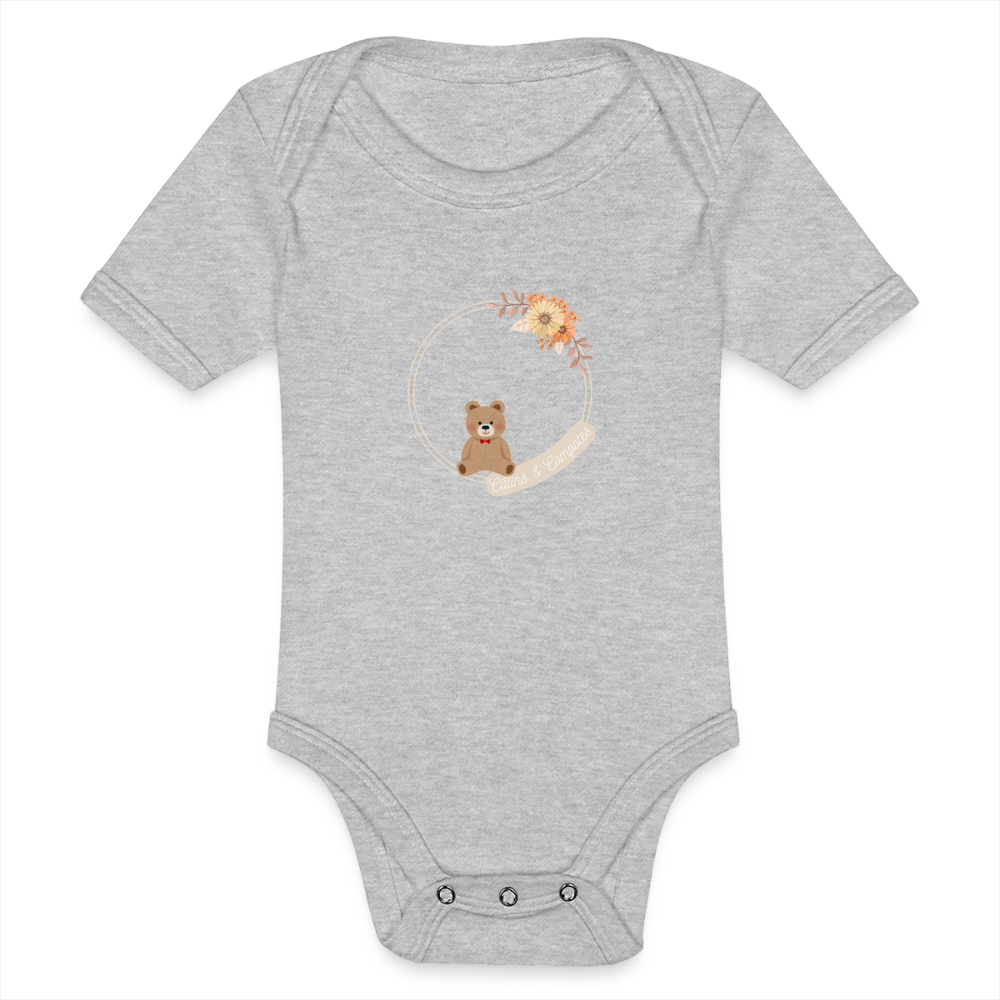Body "Câlins nounours" - gris chiné