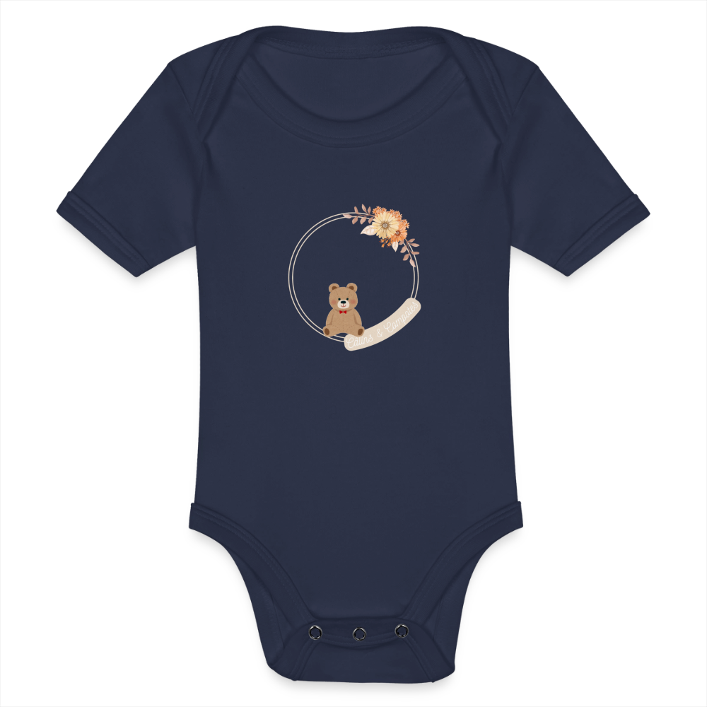 Body "Câlins nounours" - marine foncé
