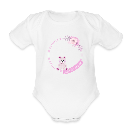 Body "Câlins roses" - blanc