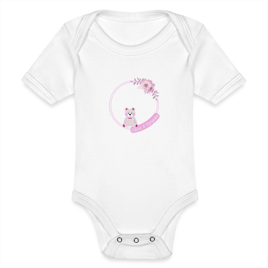 Body "Câlins roses" - blanc