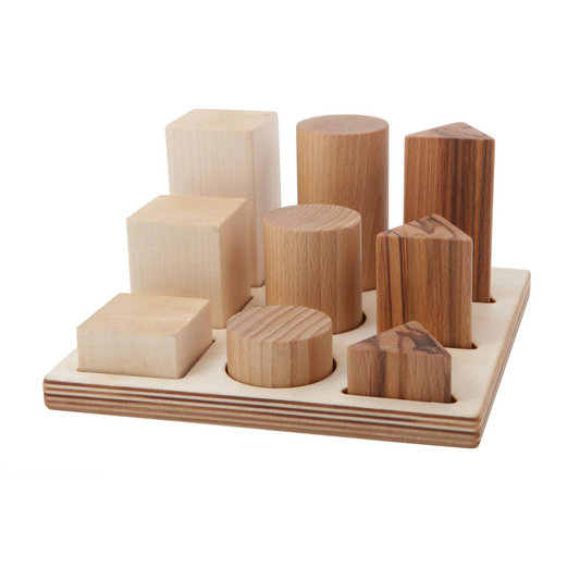 grands blocs bois naturel tri de formes