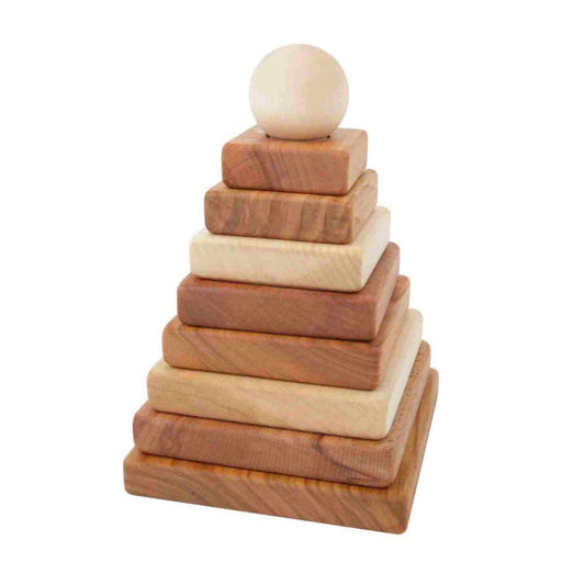 pyramide carrée bois naturel