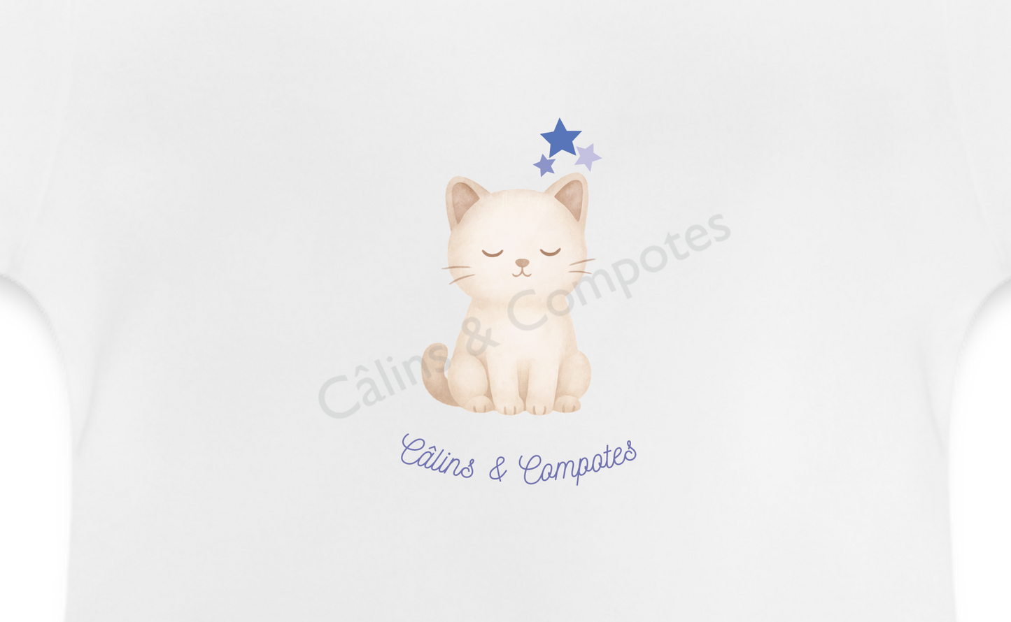 T-shirt "Petit Chat" - blanc - détail