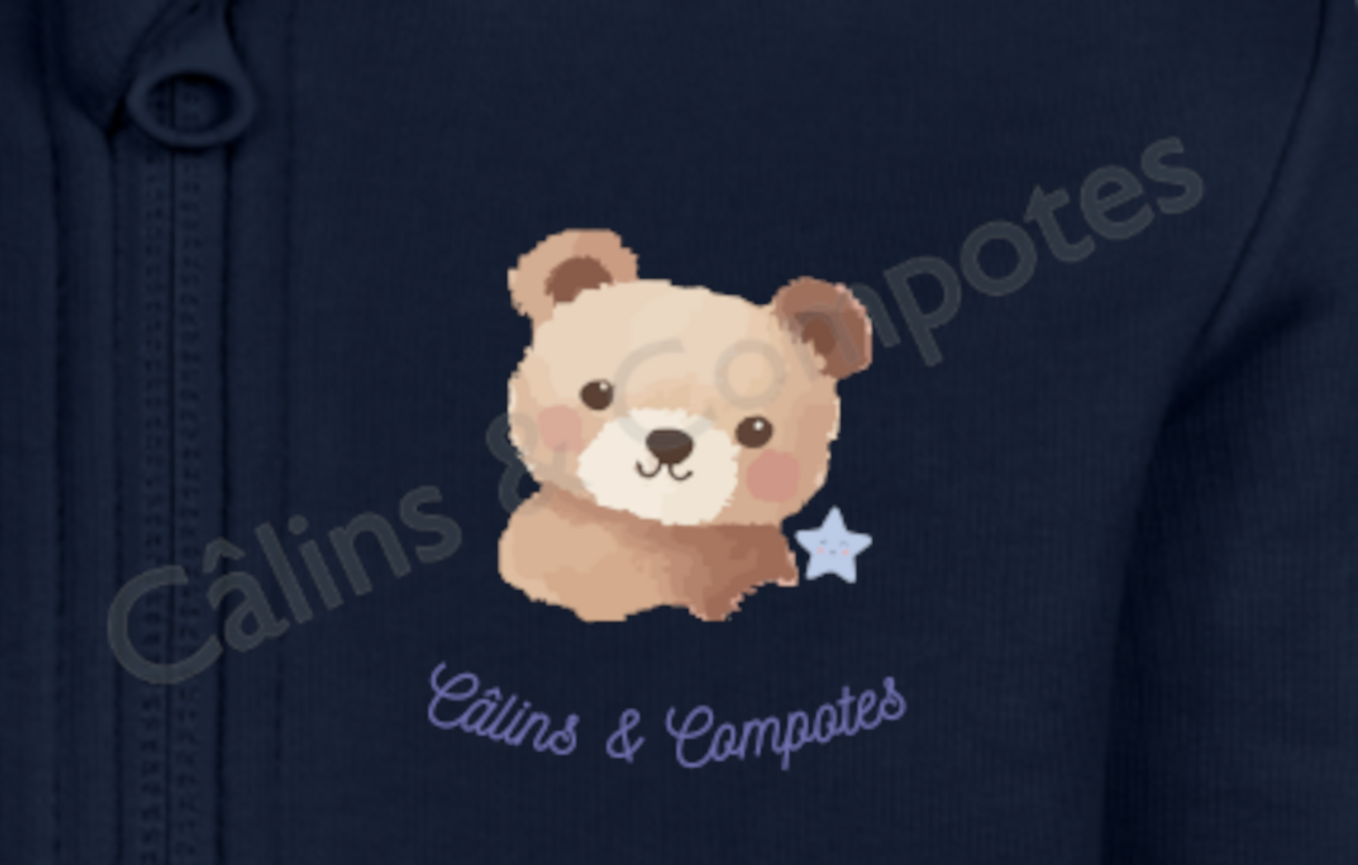 Veste "Nounours" - Marine - Détail
